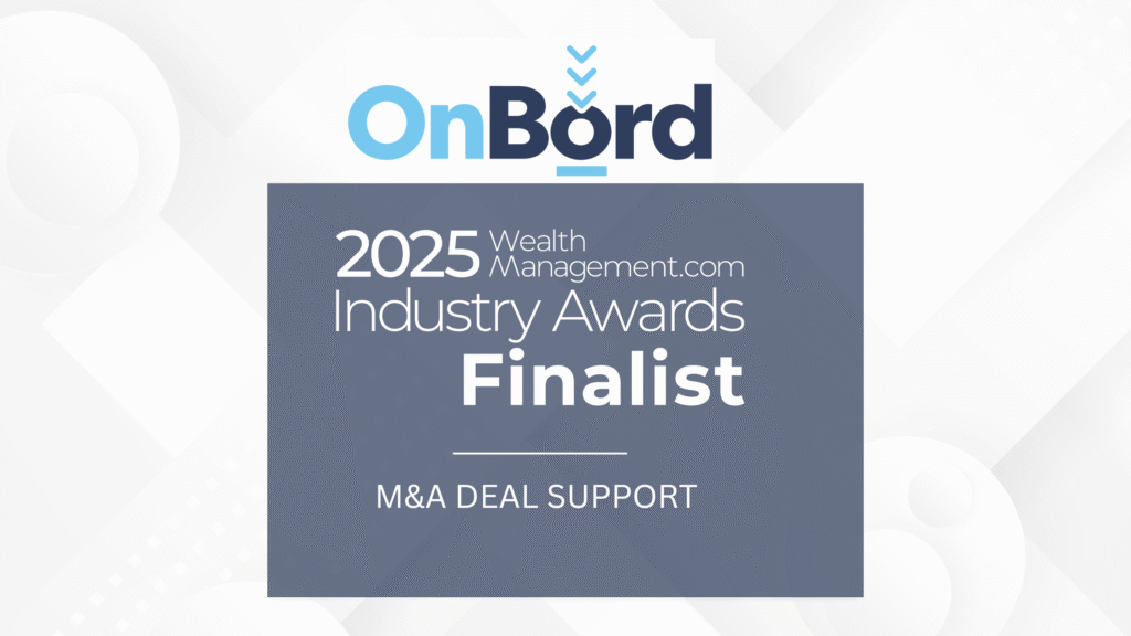 OnBord M&A Deal Support Finalist in 2025 WealthManagement Industry Awards